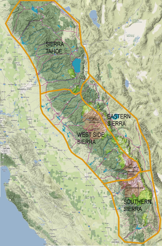 Sierra Regional Map Sierra Regional Map