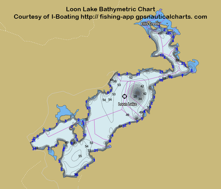 Loon Lake Bathymetric Chart